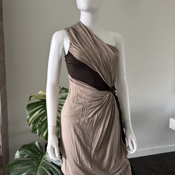 Philosophy di Alberta Ferretti Dress Brown Cocktail Sz 4 US NWT❤️ - Picture 2 of 8